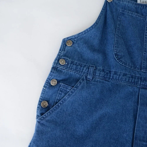 Vintage 90'S Tabi International Blue 100% Cotton Straight Leg Overalls M - Picture 10 of 16